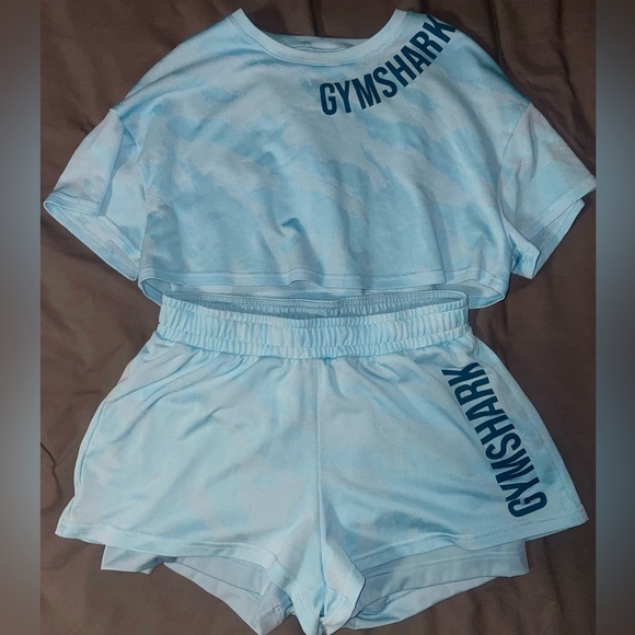 Blue gymshark set - Picture 1 of 2